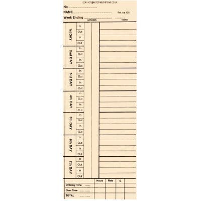 TP20 Job Costing Time Cards Ref SP125