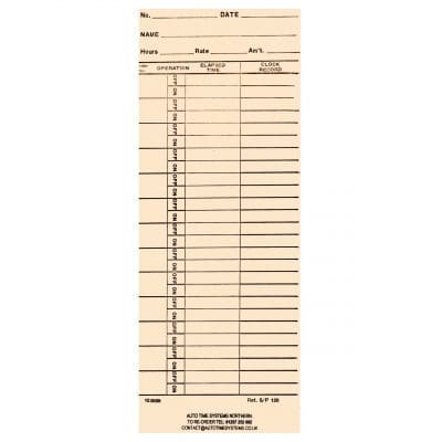 TP20 Job Costing Time Cards Ref SP126