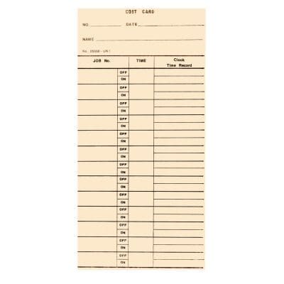 TP20 Job Costing Time Cards Ref SP25550