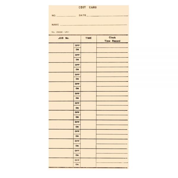 TP20 Job Costing Time Cards Ref SP25550